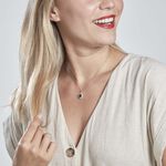 Pendentif Or Blanc Saphir Diamants - Pendentifs Femme | Histoire d&rsquo;Or