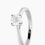 Bague Aphrodite Ld Platine Blanc Diamant Synth&eacute;tique - Bagues solitaires Femme | Histoire d&rsquo;Or