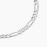 Cha&icirc;ne Vivian Maille Alternee 1/3 Argent Blanc - Chaines Homme | Histoire d&rsquo;Or