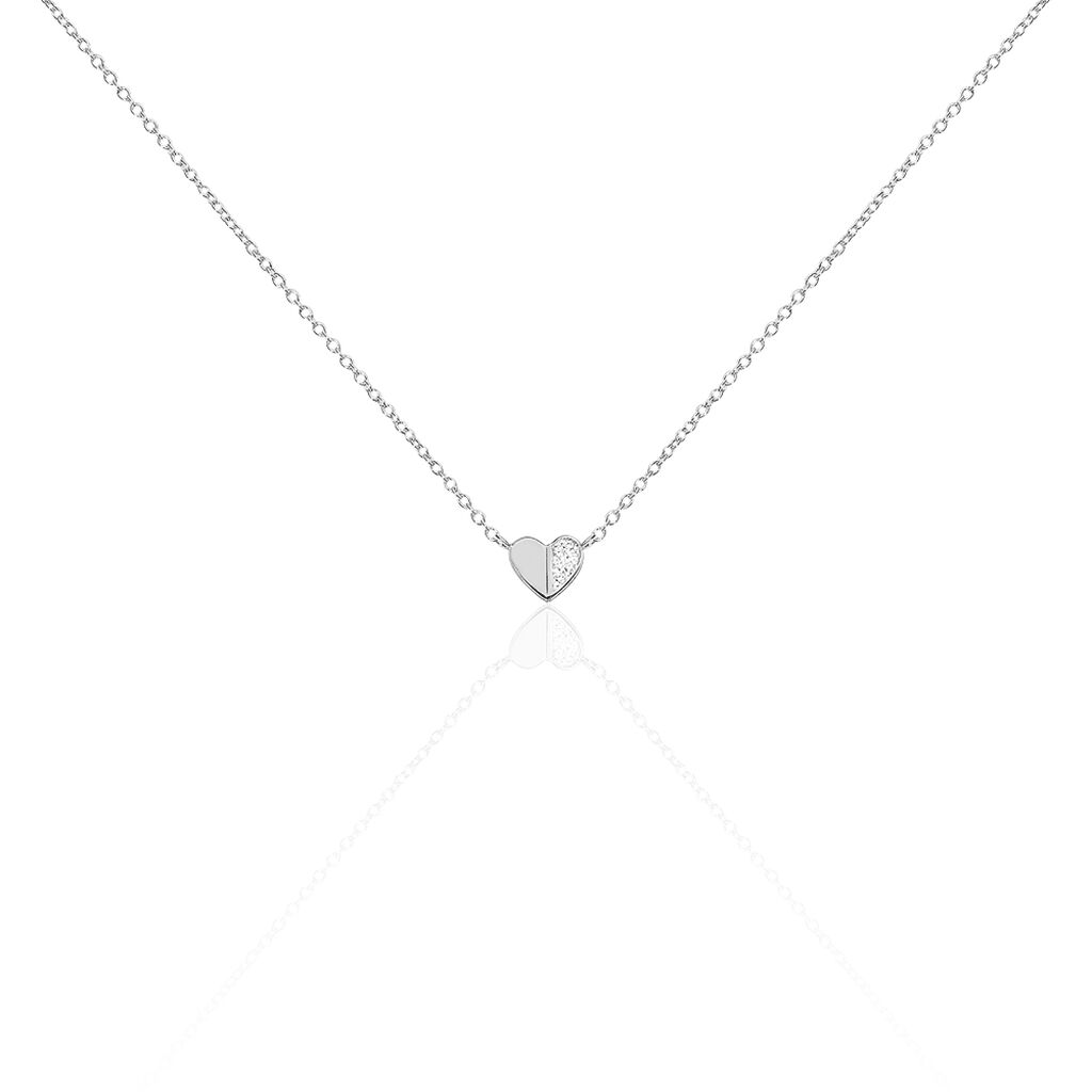 Collier Natacha Argent Blanc Oxyde De Zirconium - Colliers fantaisie Femme | Histoire d’Or