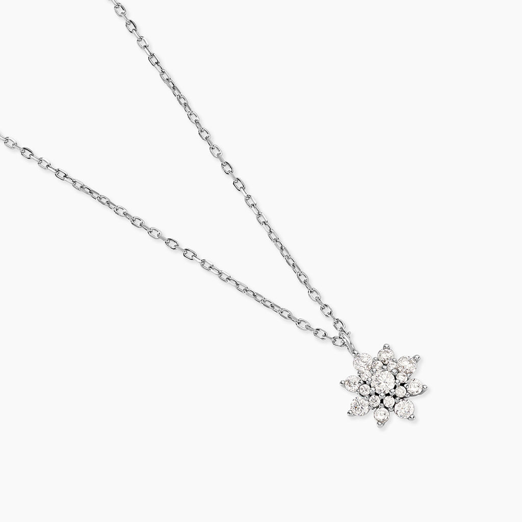 Collier Lorraine Argent Blanc Oxyde De Zirconium - Colliers fantaisie Femme | Histoire d&rsquo;Or