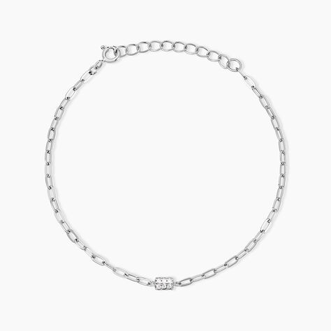 Bracelet Nexus Argent Blanc Oxyde De Zirconium - Bracelets Femme | Histoire d&rsquo;Or
