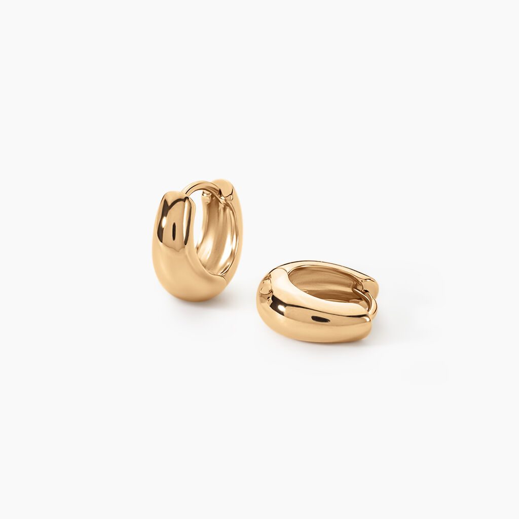 Cr&eacute;oles Nyssa Plaqu&eacute; Or Jaune - Boucles d'oreilles cr&eacute;oles Femme | Histoire d&rsquo;Or
