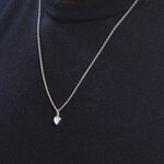 Pendentif Eudocie Coeur Lisse Or Blanc - Pendentifs Famille | Histoire d&rsquo;Or