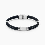 Bracelet Yannik Acier Blanc - Bracelets cordon Homme | Histoire d&rsquo;Or