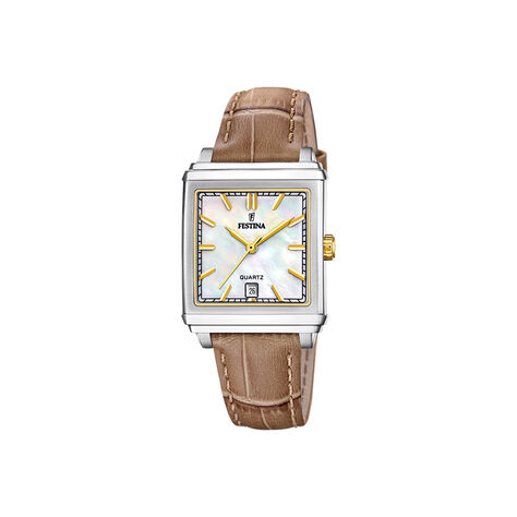 Montre Festina On The Square Nacre Blanche - Montres Femme | Histoire d&rsquo;Or