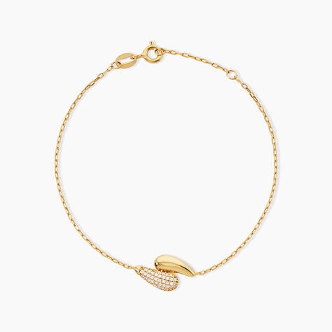 Bracelet Sunset Riviera Argent Dor&eacute; A L'Or 750/1000 Oxyde De Zirconium - Bracelets Femme | Histoire d&rsquo;Or