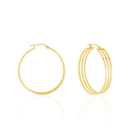 Créoles Adel Acier Jaune - Boucles d'oreilles créoles Femme | Histoire d’Or