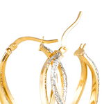 Cr&eacute;oles Ianis Or Bicolore - Boucles d'oreilles cr&eacute;oles Femme | Histoire d&rsquo;Or