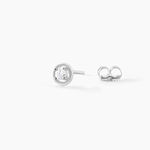 Boucles D'oreilles Puces Argent Blanc Laureto Oxydes De Zirconium - Boucles d'oreilles fantaisie Femme | Histoire d&rsquo;Or