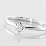 Bague Solitaire Athena Or Blanc Diamant - Bagues solitaires Femme | Histoire d&rsquo;Or