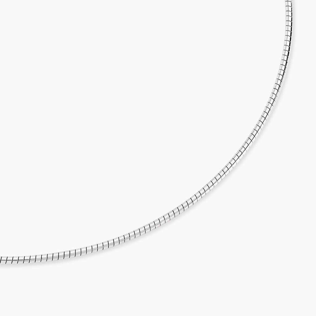 Cha&icirc;ne Kassie Maille Omega Argent Blanc - Chaines Femme | Histoire d&rsquo;Or