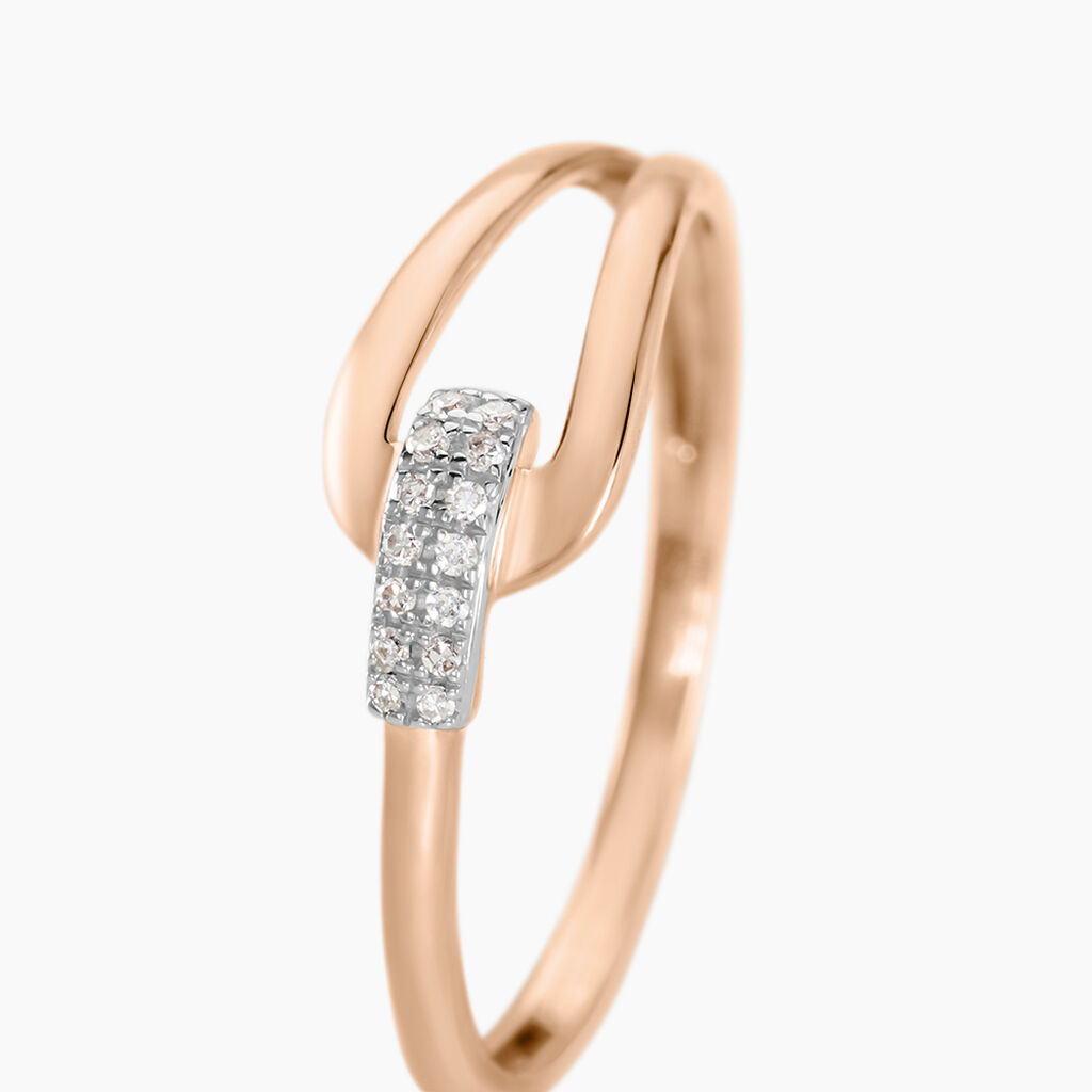 Bague Cyranna Or Rose Diamant - Bagues avec pierre Femme | Histoire d’Or