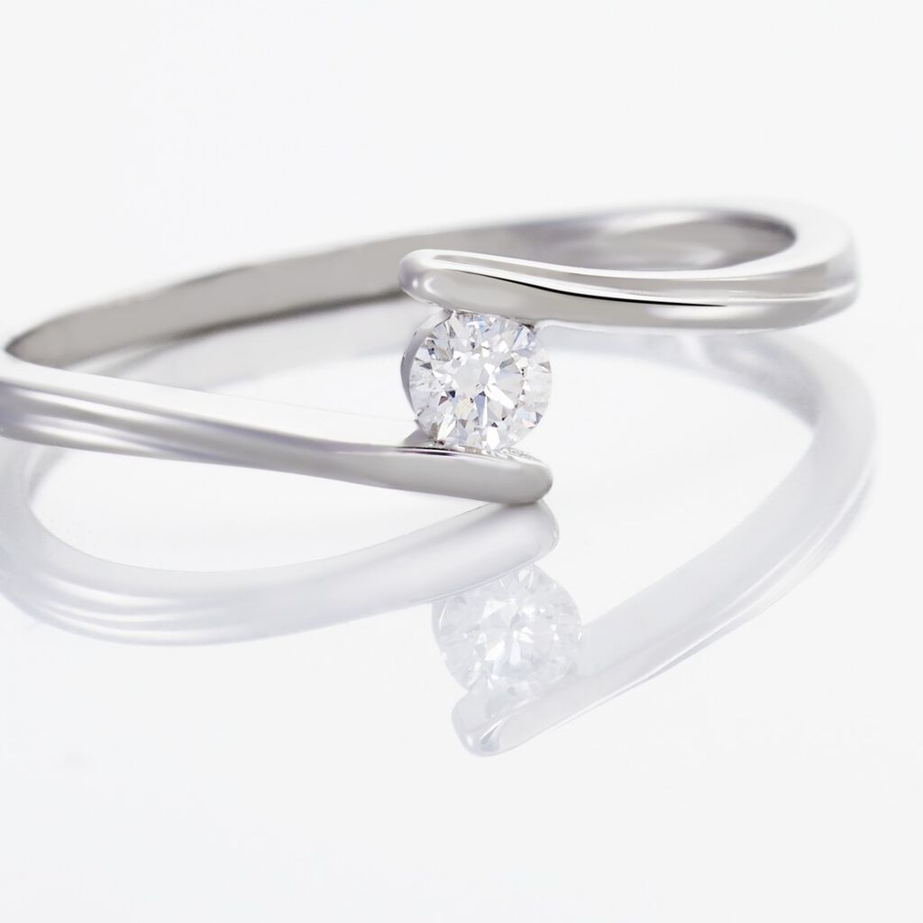 Bague Platine Nereida Diamant - Bagues solitaires Femme | Histoire d&rsquo;Or