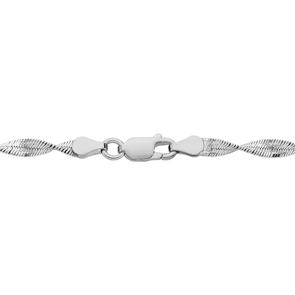 Collier Ciana Torsade Diamante Argent Blanc - Chaines Femme | Histoire d’Or