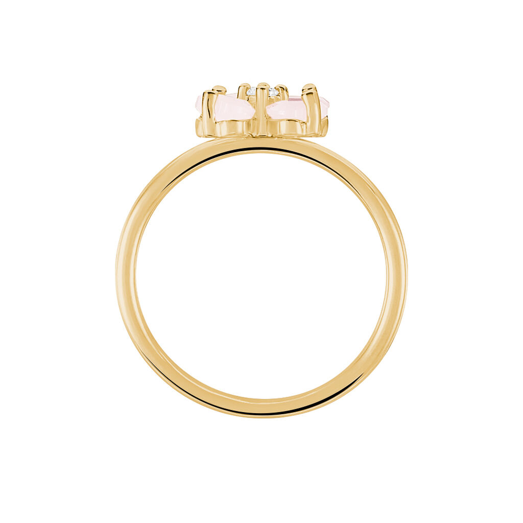 Bague Sendai Plaqu&eacute; Or Jaune Oxyde De Zirconium - Bagues solitaires Femme | Histoire d&rsquo;Or