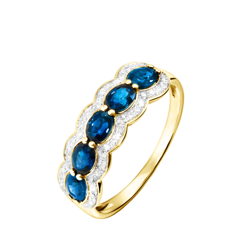 Bague Margaux Or Jaune Saphir Et Diamant - Bagues avec pierre Femme | Histoire d’Or