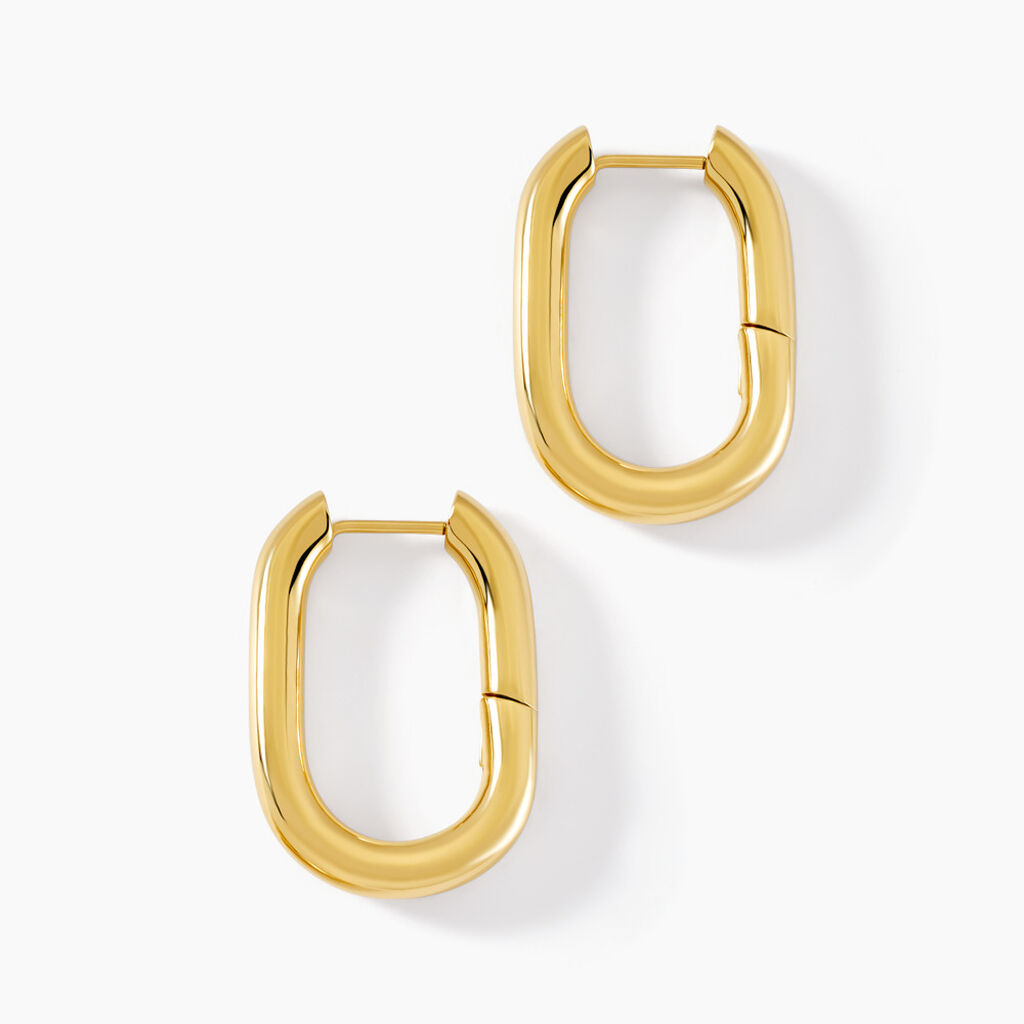 Cr&eacute;oles Anadia Acier Jaune - Boucles d'oreilles cr&eacute;oles Femme | Histoire d&rsquo;Or