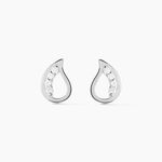 Boucles D'oreilles Puces Argent Blanc Sylvan Oxydes De Zirconium - Boucles d'oreilles fantaisie Femme | Histoire d&rsquo;Or