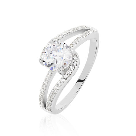 Bague Solitaire Maggy Argent Blanc Oxyde De Zirconium - Bagues solitaires Femme | Histoire d’Or