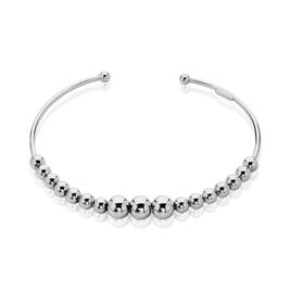 Bracelet Jonc Atlantis Argent Blanc - Bracelets fantaisie Femme | Histoire d’Or