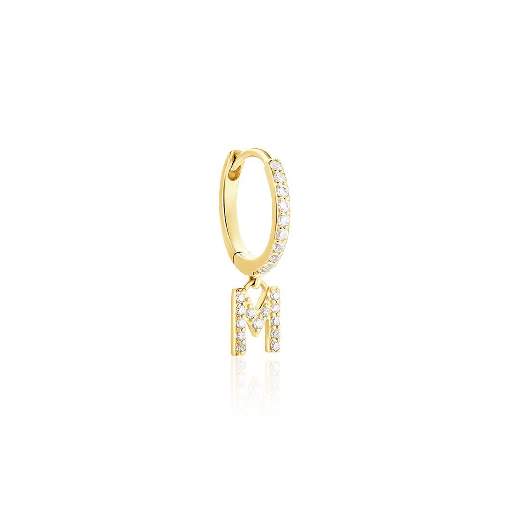 Créole Unitaire Léria Or Jaune Oxydes De Zirconium