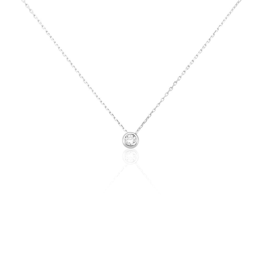 Collier Agota Or Blanc Diamant - Colliers Femme | Histoire d’Or