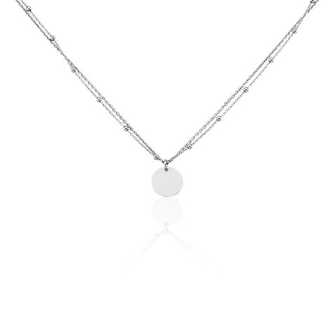 Collier Argent Blanc Mireio - Colliers doubles et triples cha&icirc;nes Femme | Histoire d&rsquo;Or