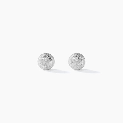 Boucles D'oreilles Puces Ayana Argent Blanc - Boucles d'oreilles fantaisie Femme | Histoire d’Or