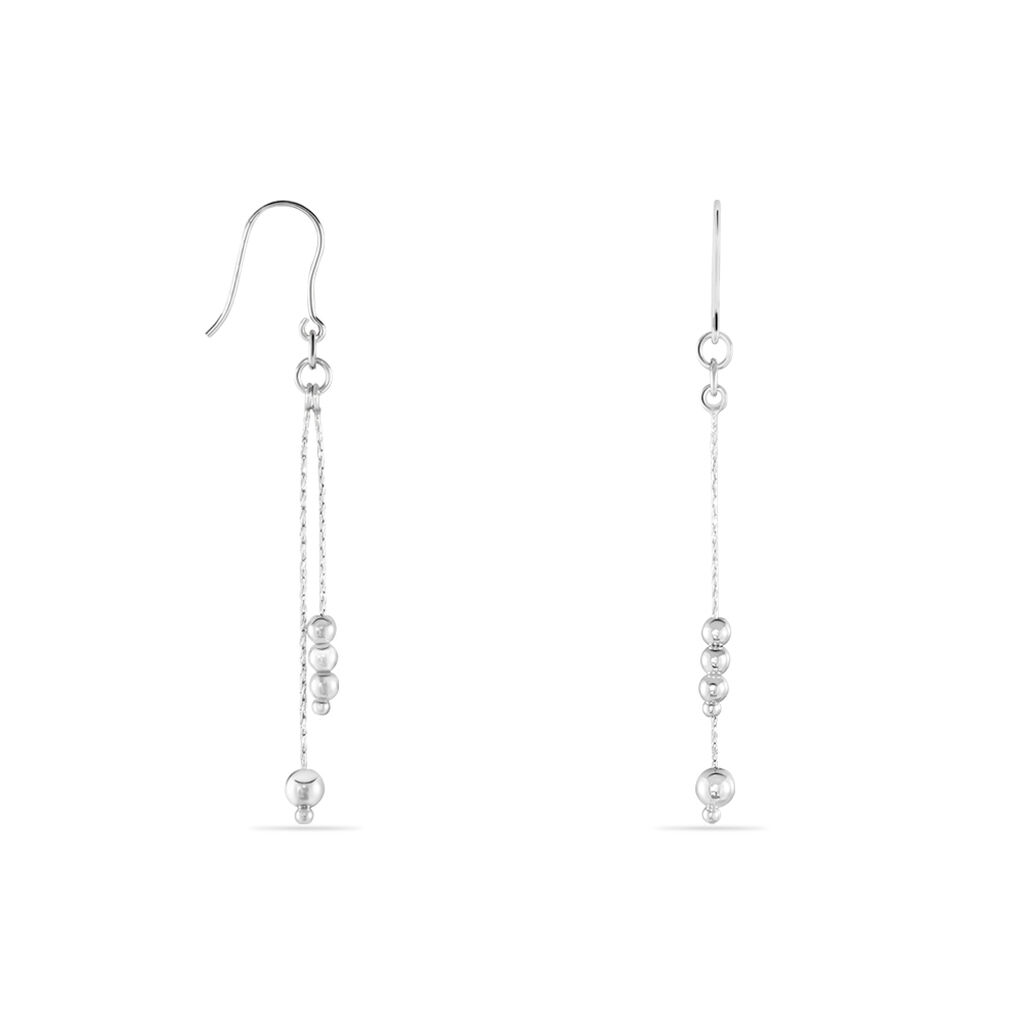 Boucles D'oreilles Pendantes Manou Argent Blanc - Boucles d'oreilles fantaisie Femme | Histoire d’Or