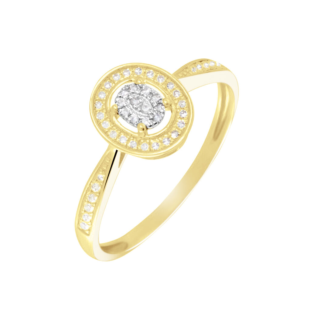 Bague Manora Or Jaune Diamant - Bagues avec pierre Femme | Histoire d’Or