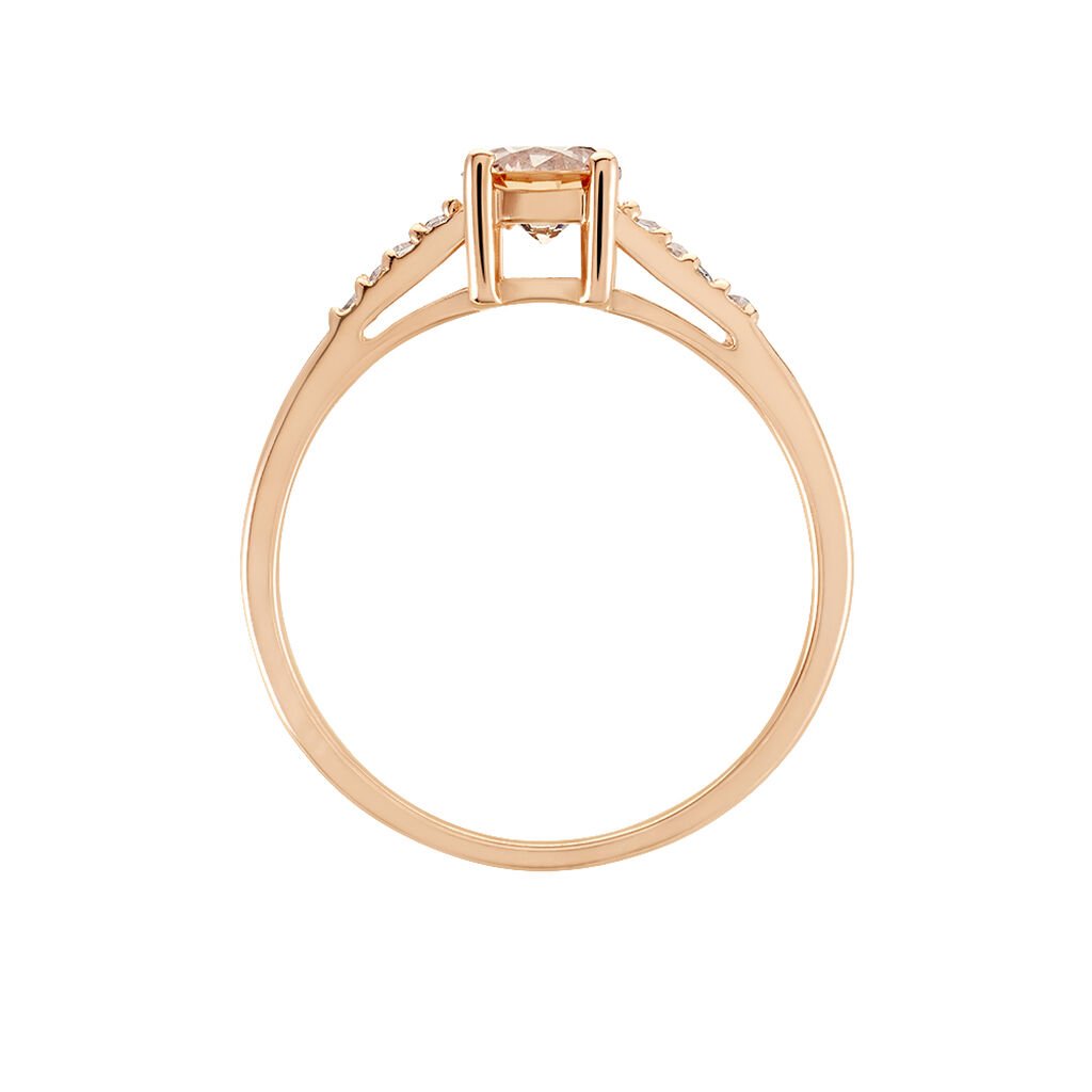 Bague Rio Argent Rose Oxyde De Zirconium - Bagues solitaires Femme | Histoire d’Or