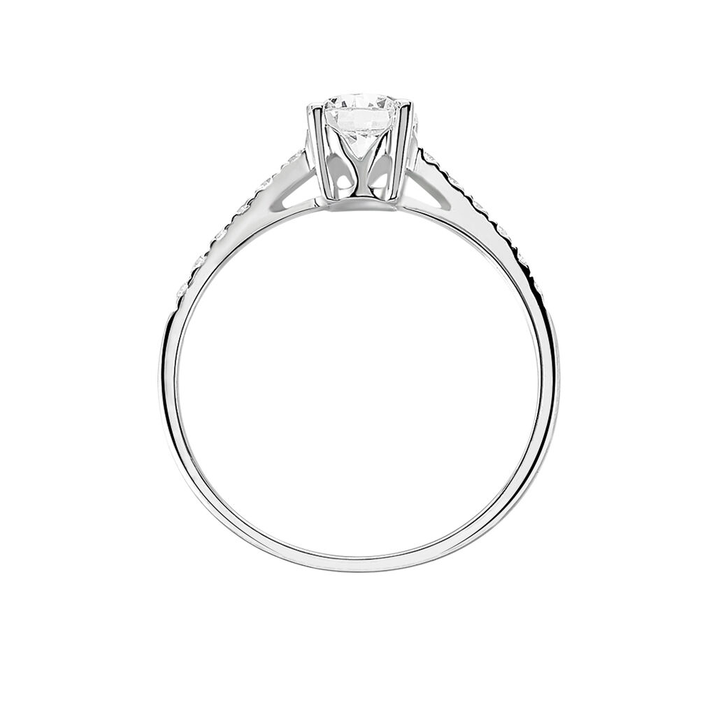 Bague Manon Or Blanc Oxyde De Zirconium - Bagues solitaires Femme | Histoire d’Or