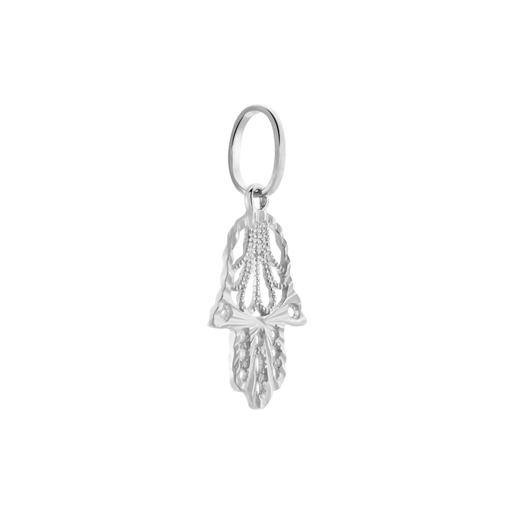 Pendentif Fatima Or Blanc - Pendentifs Famille | Histoire d’Or