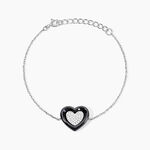 Bracelet Ana-paula Argent Blanc C&eacute;ramique Et Oxyde De Zirconium - Bracelets Femme | Histoire d&rsquo;Or