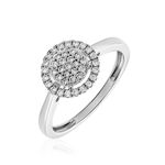 Bague Or Blanc Nawra Diamants Synth&eacute;tiques - Bagues avec pierre Femme | Histoire d&rsquo;Or