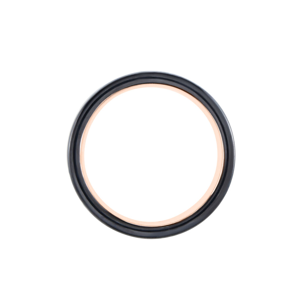 Bague Jourdan Echo Tungstene Tricolore Blanc / Rose / Noir - Bagues Homme | Histoire d’Or