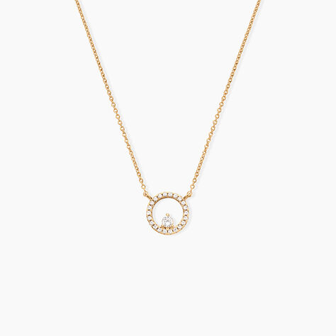 Collier Plaqu&eacute; Or Lila Oxydes De Zirconium - Colliers fantaisie Femme | Histoire d&rsquo;Or