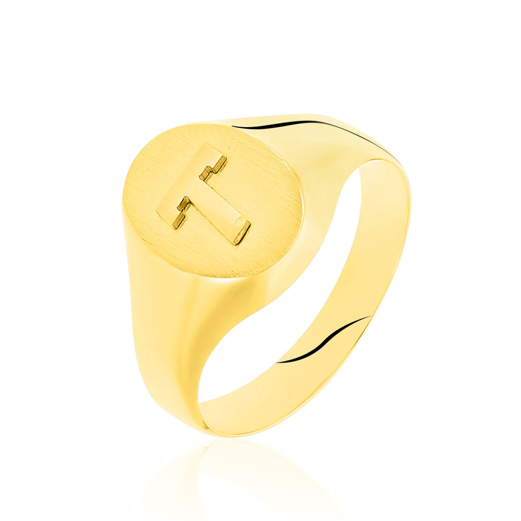 Chevalière Ciril Ovale 1 Initiale Or Jaune - Chevalières Femme | Histoire d’Or