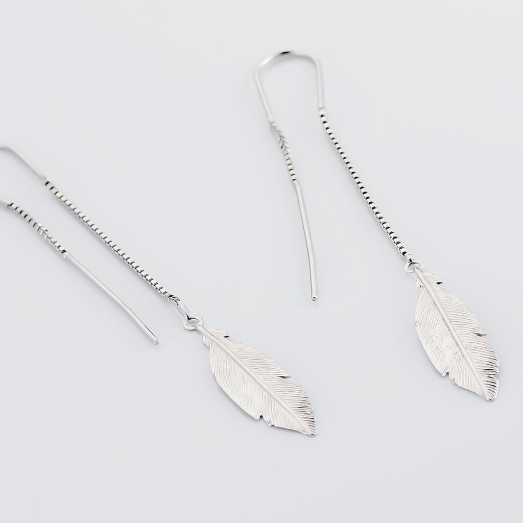 Boucles D'oreilles Pendantes Euriell Argent Blanc - Boucles d'oreilles fantaisie Femme | Histoire d’Or