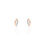 Boucles D'oreilles Puces Smeralda Or Rose Diamant