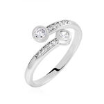 Bague Mechte Argent Oxydes De Zirconium - Bagues avec pierre Femme | Histoire d&rsquo;Or