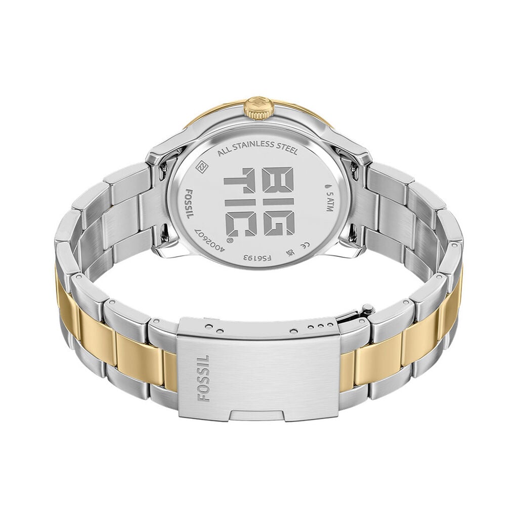 Montre Fossil Bic Tic Tourbillon Argent&eacute; - F&ecirc;te des p&egrave;res Homme | Histoire d&rsquo;Or