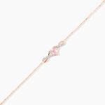 Bracelet Clothilde Or Rose Quartz Oxyde De Zirconium - F&ecirc;te des m&egrave;res Femme | Histoire d&rsquo;Or