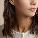 Creoles Argent Blanc Deep In Love Oxyde De Zirconium - Boucles d'oreilles cr&eacute;oles Femme | Histoire d&rsquo;Or