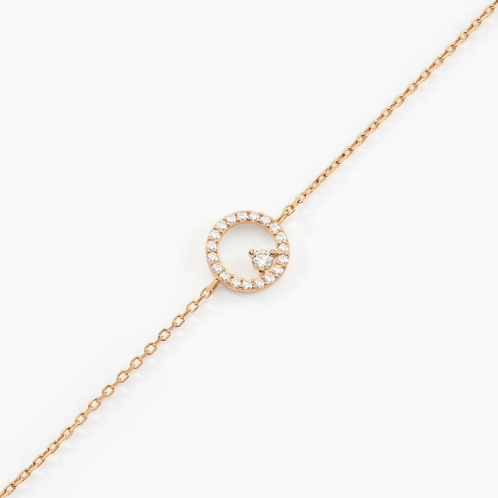 Bracelet Lila Plaqu&eacute; Or Jaune Oxyde De Zirconium - Bracelets Femme | Histoire d&rsquo;Or