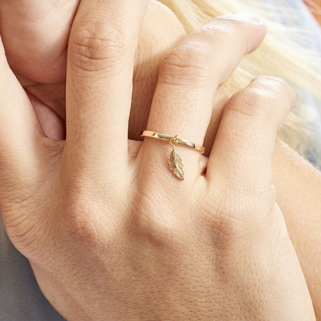 Bague Plaqué Or Jaune Libby - Bagues fantaisie Femme | Histoire d’Or