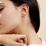 Boucles D'oreilles Puces Severine Argent Blanc - Boucles d'oreilles fantaisie Femme | Histoire d&rsquo;Or