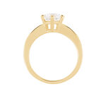 Bague Solitaire Stevie Plaqu&eacute; Or Jaune Oxyde De Zirconium - Bagues solitaires Femme | Histoire d&rsquo;Or