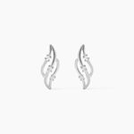 Boucles D'oreilles Puces Marnie Or Blanc Diamant - Boucles d'oreilles pendantes Femme | Histoire d&rsquo;Or
